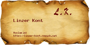 Linzer Kont névjegykártya